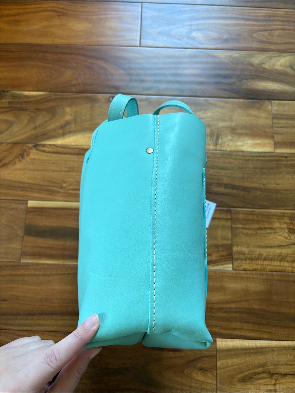 Portland Leather Goods Mint Classic Medium Crossbody Tote - Picture 3 of 9
